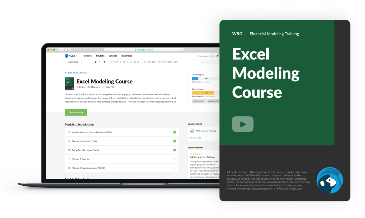EXCEL MODELING COURSE“loading=